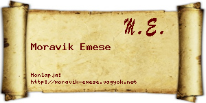 Moravik Emese névjegykártya